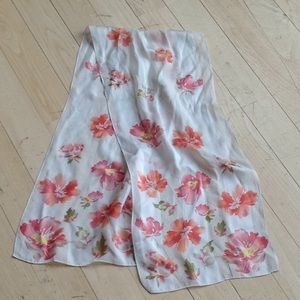 Floral silk scarf
